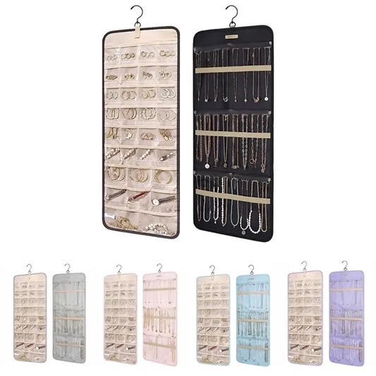 Jewelry Organizer Storage Roll with Hanger