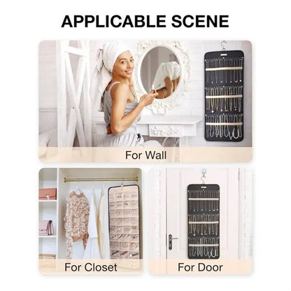 Jewelry Organizer Storage Roll with Hanger