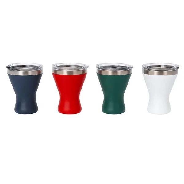 8oz Insulated Margarita Martini Tumbler Wine Glass with Lid