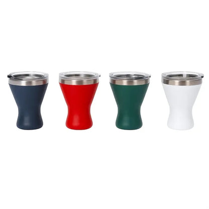 8oz Insulated Margarita Martini Tumbler Wine Glass with Lid