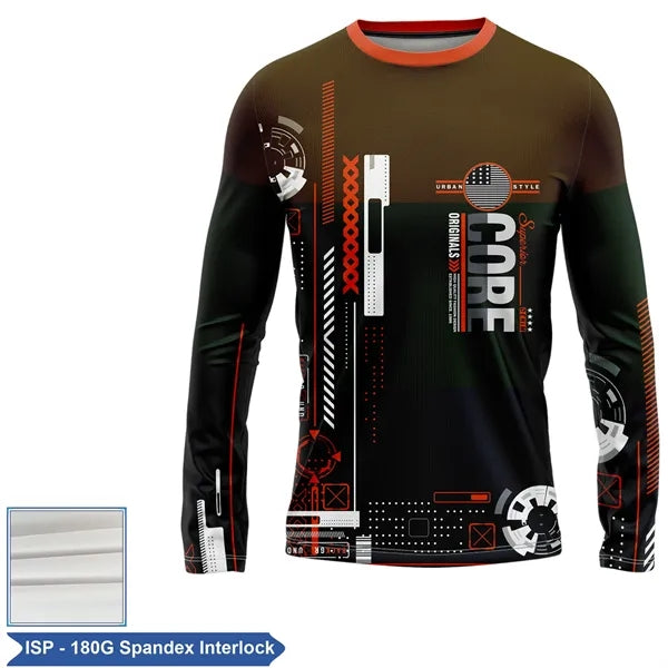 Unisex & Kids' Sublimation Spandex Interlock Long Sleeve Tee