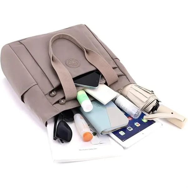 Nylon Lightweight Handbag Multi Pocket Shoulder Bag