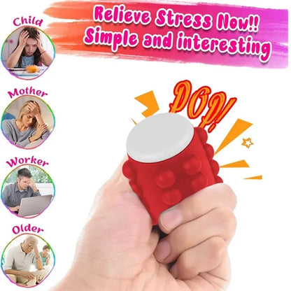 Silicone Pop N Spin Stress Reliever Fidget Toy