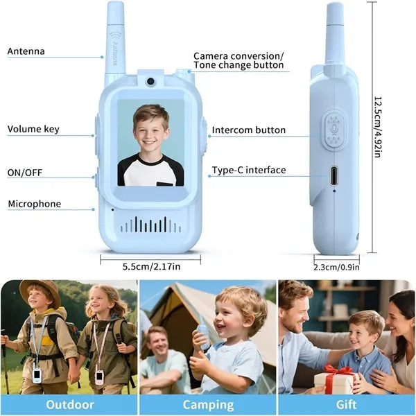 Children Vedio Walkie Talkies Toy with Screen Display