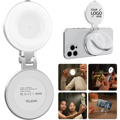 Magnetic Phone Selfie Ring LED Light with Built in Mirror