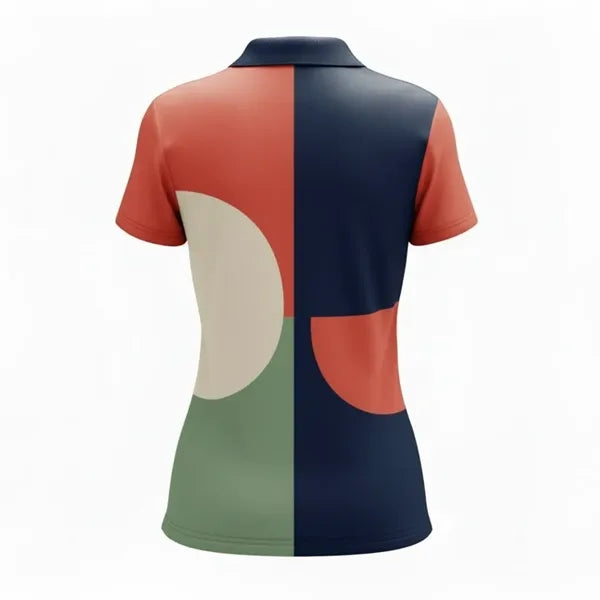 Women's Sublimated Short Sleeve Polo shirt (Pique)