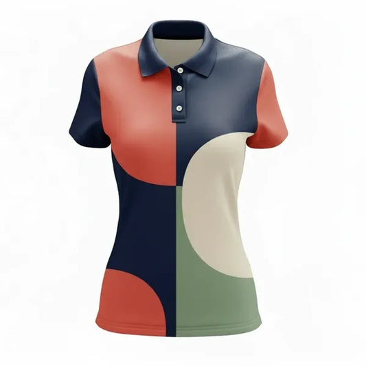 Women's Sublimated Short Sleeve Polo shirt (Pique)