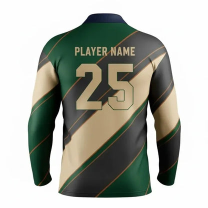 Sublimated Long Sleeve Polo shirt-150G Interlock (unisex)