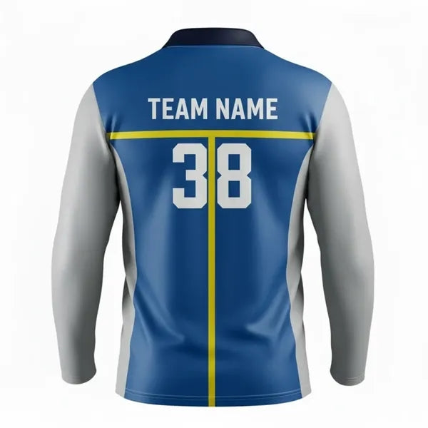 Long Sleeve Polo shirt Sublimation-Spandex Interlock