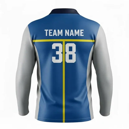 Long Sleeve Polo shirt Sublimation-Spandex Interlock