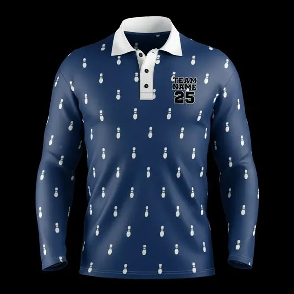 Sublimated Long Sleeve Polo shirt 160G Spandex Interlock