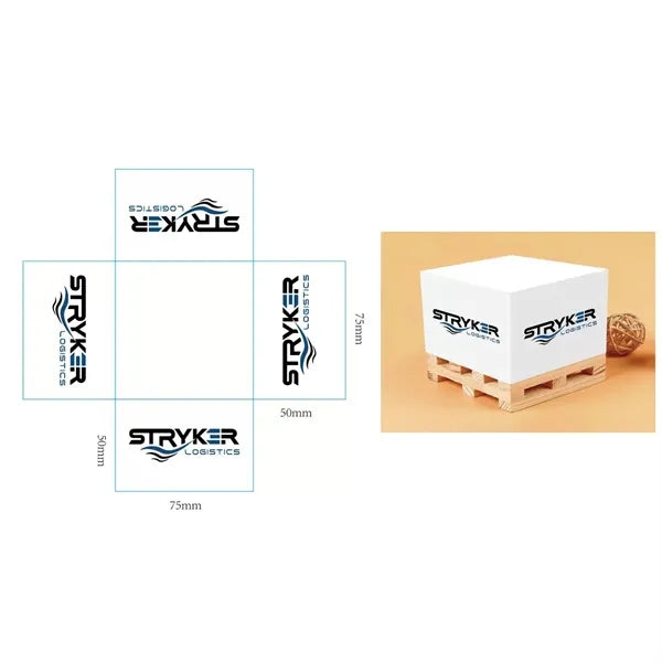 Custom Square Notepad & Wooden Tray