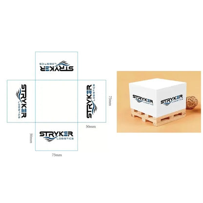 Custom Square Notepad & Wooden Tray