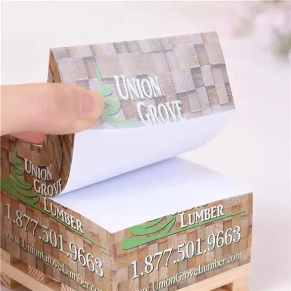 Custom Square Notepad & Wooden Tray