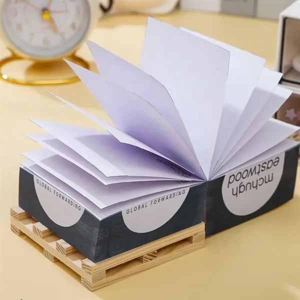 Custom Square Notepad & Wooden Tray