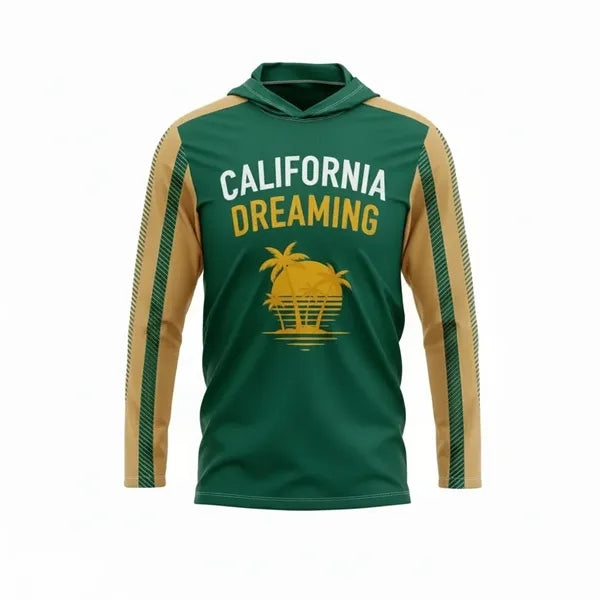 Long Sleeve Hooded T-Shirt Sublimated Unisex (Interlock)