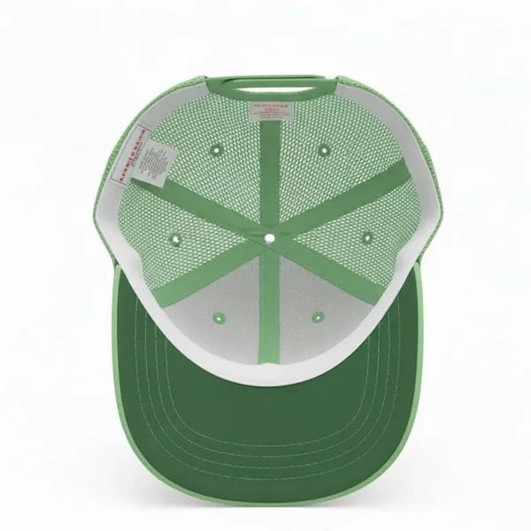 Structured Trucker Cap w/ Front Embroidery - Bee-Eye Lattice