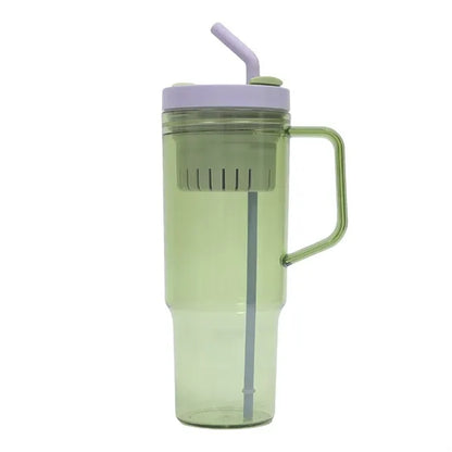 40oz Travel Mug with Handle & Straw