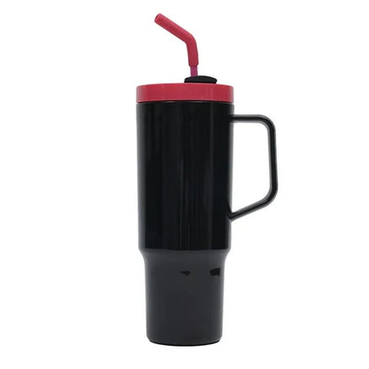 40oz Travel Mug with Handle & Straw