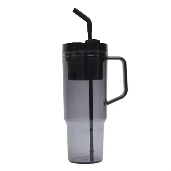 40oz Travel Mug with Handle & Straw