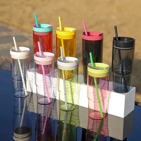 40oz Travel Mug with Handle & Straw