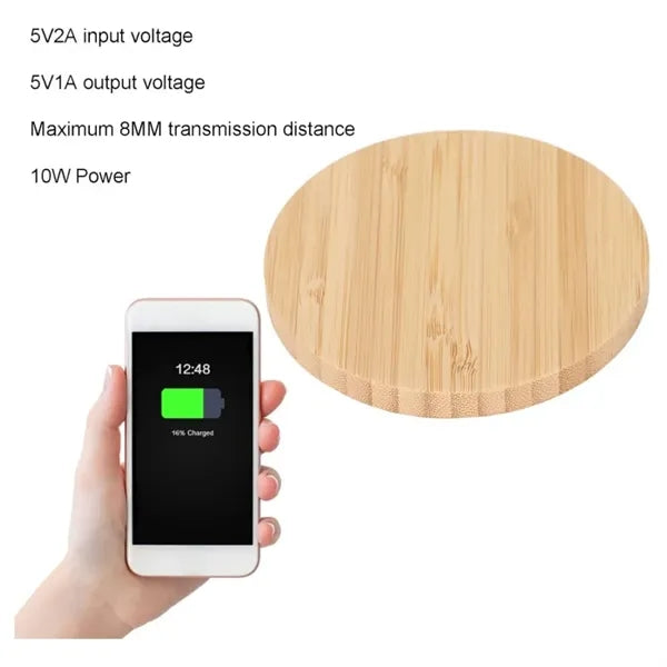 Bamboo Wood Fast Wireless Charger