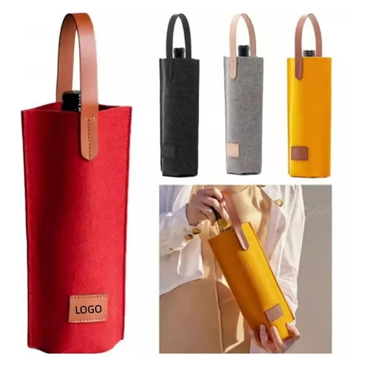 Felt Bottle Wine Tote Bag