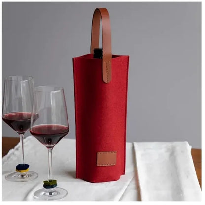 Felt Bottle Wine Tote Bag