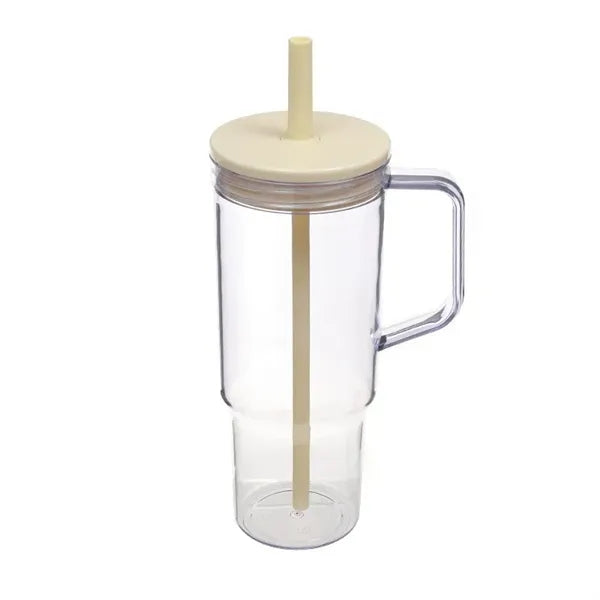 40oz Travel Mug with Handle & Straw