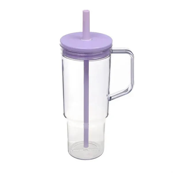 40oz Travel Mug with Handle & Straw