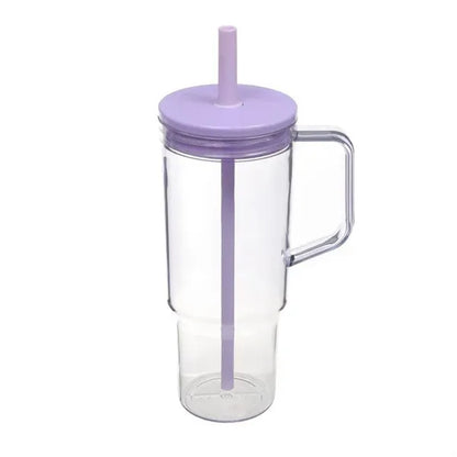 40oz Travel Mug with Handle & Straw