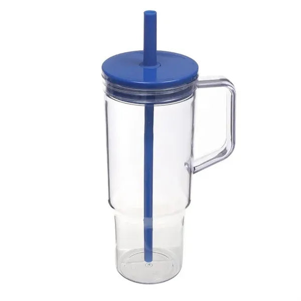 40oz Travel Mug with Handle & Straw