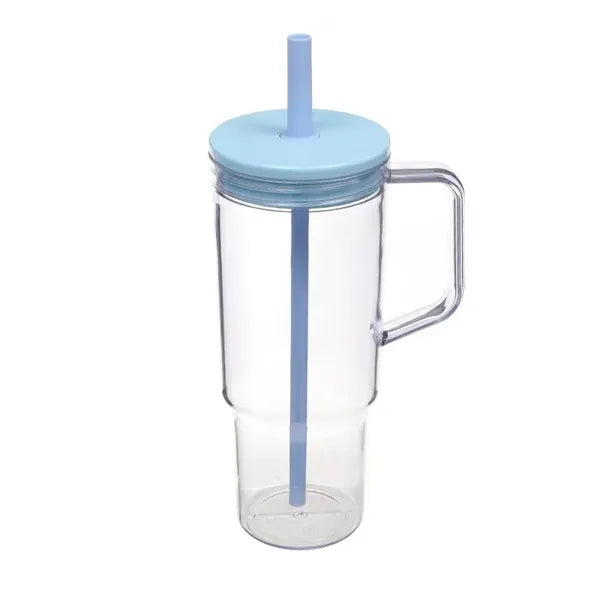 40oz Travel Mug with Handle & Straw