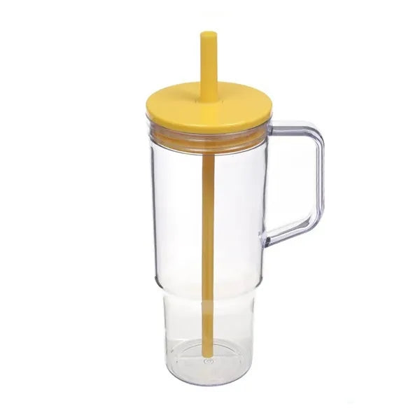 40oz Travel Mug with Handle & Straw