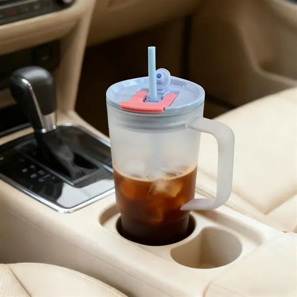 40oz Frosted Plastic Travel Tumbler