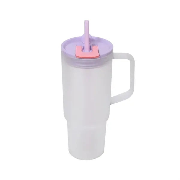 40oz Frosted Plastic Travel Tumbler