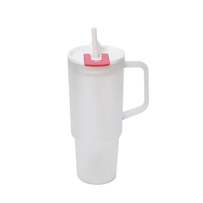 40oz Frosted Plastic Travel Tumbler