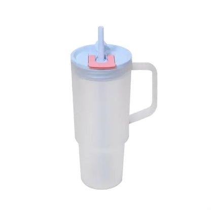 40oz Frosted Plastic Travel Tumbler