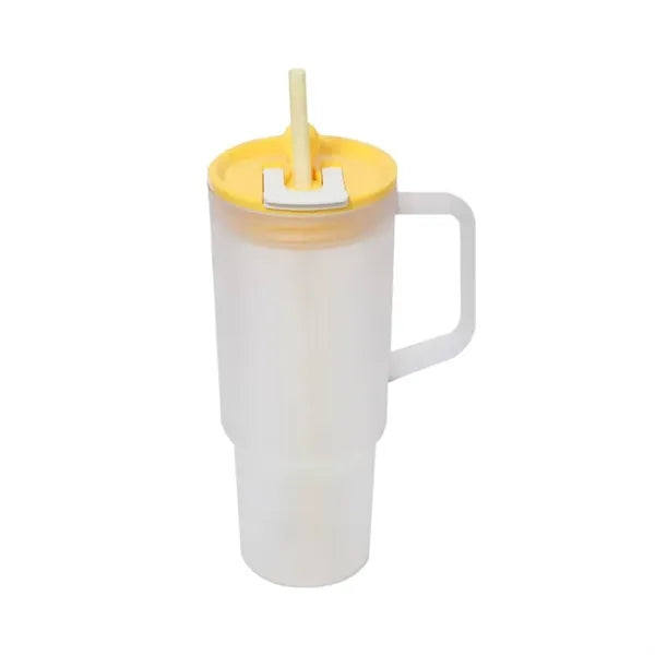 40oz Frosted Plastic Travel Tumbler
