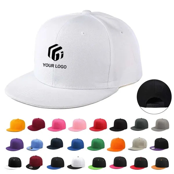 Adjustable Hip Hop Style Snapback Hat Cap with Flat Bill