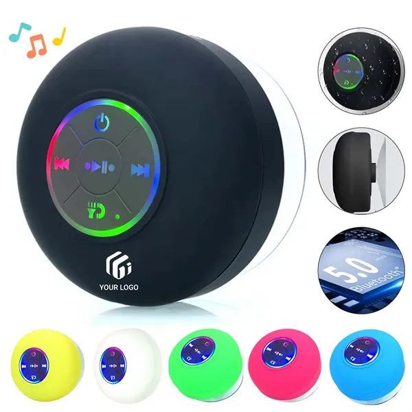 Mini waterproof bluetooth shower speaker with suction cup
