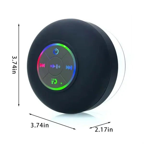 Mini waterproof bluetooth shower speaker with suction cup