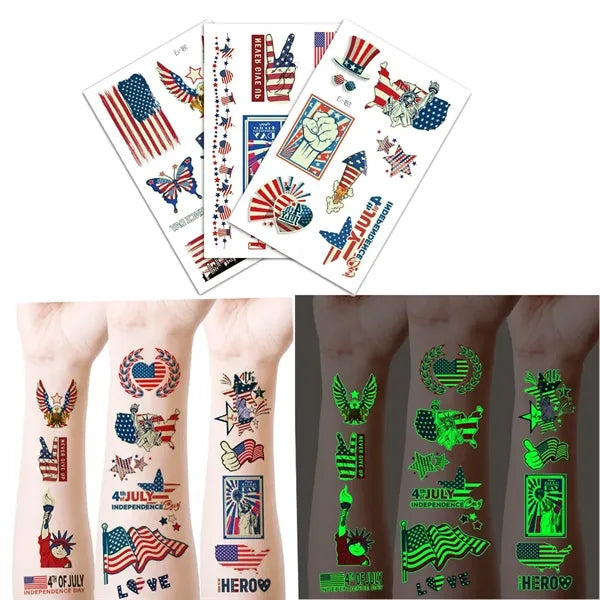 Glow-in-the-Dark Sports Tattoo Stickers