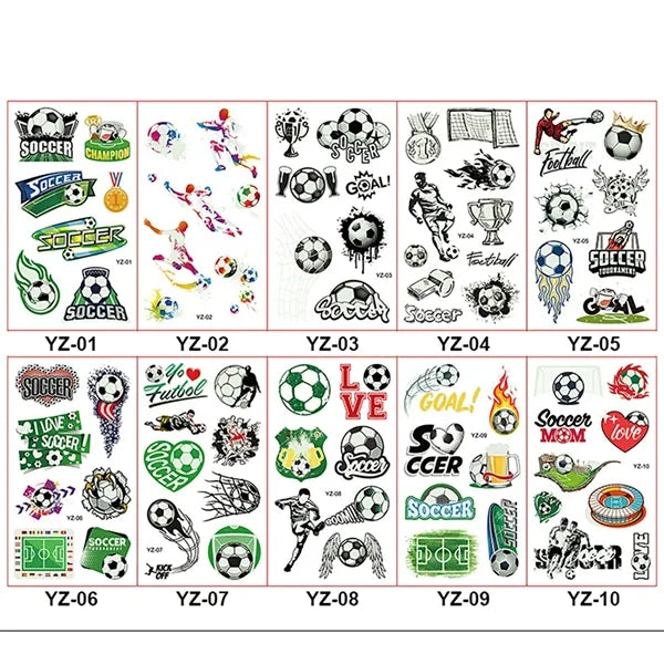Glow-in-the-Dark Sports Tattoo Stickers