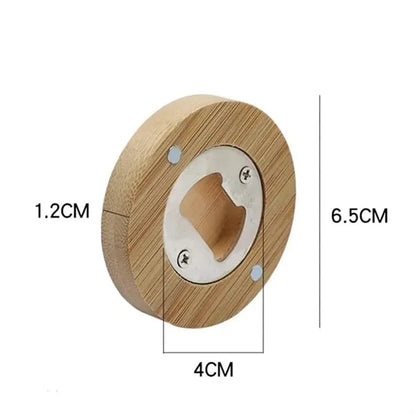 Bamboo Magnetic Bottle Opener