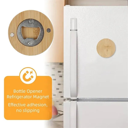 Bamboo Magnetic Bottle Opener