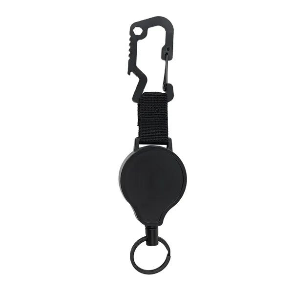 Outdoor Carabiner Round Badge Reel w/ Keyring