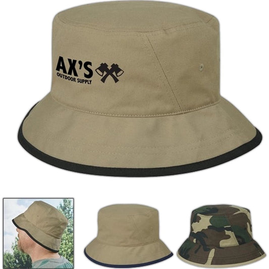 Cotton Twill Bucket Hat - Embroidered