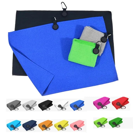 Magnetic Microfiber Golf Towel With Carabiner Clip