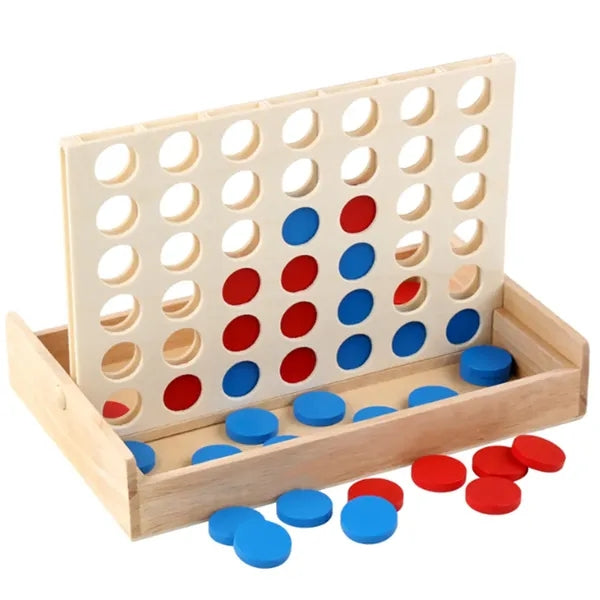 Wood Go Board Game 4 Pieces In A Row Board Game